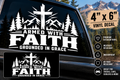 Armed With Faith Grounded in Grace vinyl decal cover